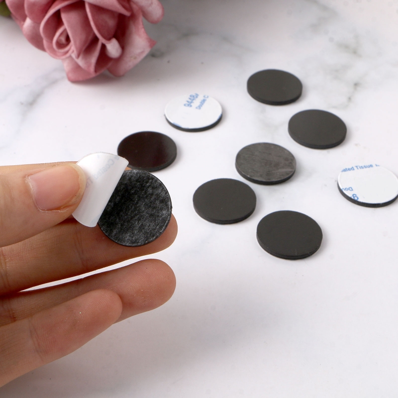 Imanes redondos y flexibles para manualidades, adhesivos de 10 piezas con respaldo adhesivo, pequeños imanes adhesivos, puntos magnéticos