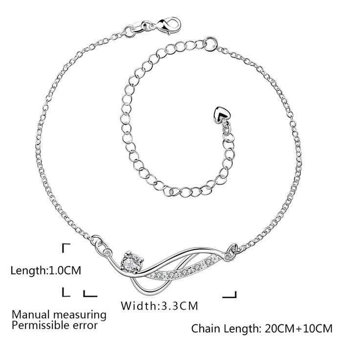 Tobillera 925 joyería tobillera para mujer joyería A036-B/nizehpr