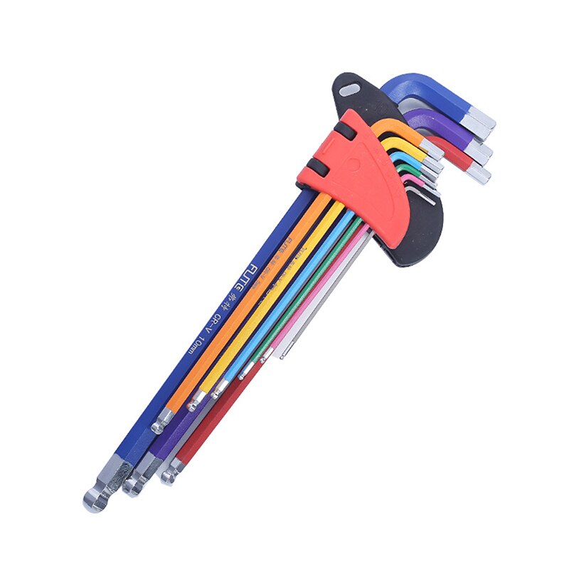 9pcs Screwdriver Hex Allen Wrench Set Colour Coding Wear-resisting Anticorrosion Allen Key Sets Hexagon Torx Star Spanner