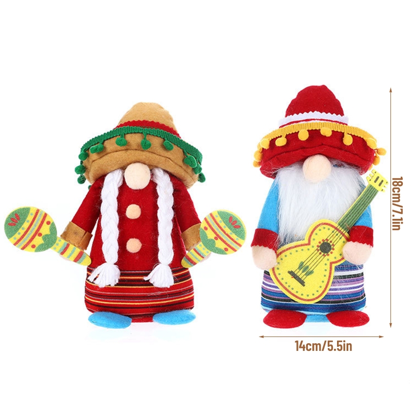 XXFA-muñeco de decoración para de carnaval, juguete de Gnomo hecho a mano, instrumento Musical ENANO