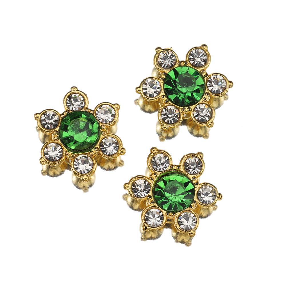 100 Stuks 50 Stuks 13Mm Bloem Kristal Strass Cabochon Platte Achterkant Patches Voor Sieraden Maken Naaien Op Broche Accessoires Diy: 14mm / Rood