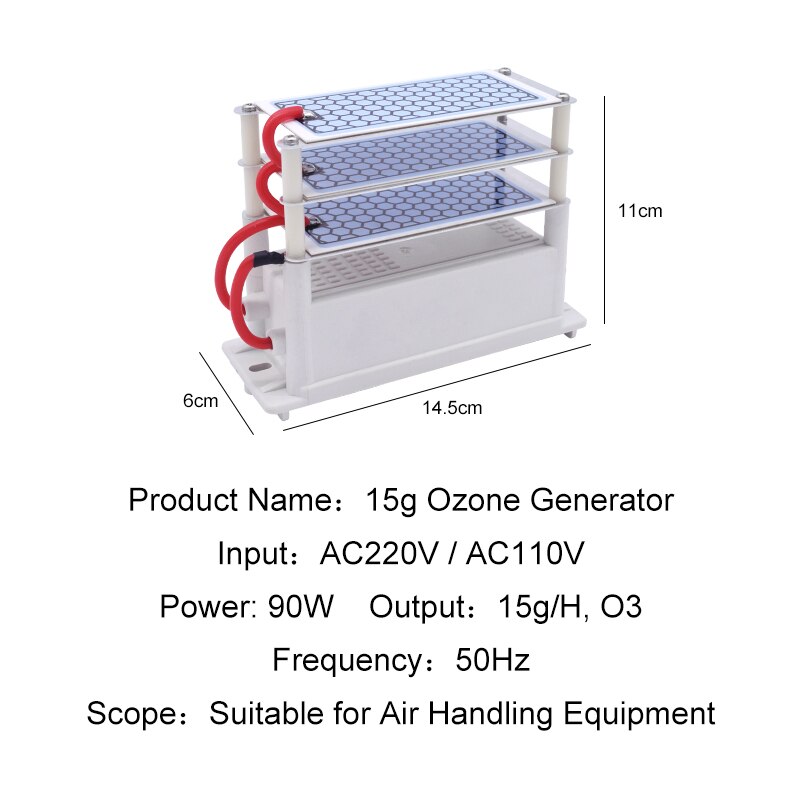 Pracmanu ozongenerator 220v 100v 15g/ h luchtreiniger voor thuis ozonator luchtreiniger 3 lagen ozonmachine ozonisator sterilisatie
