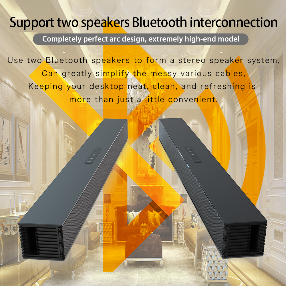 Bluetooth Tv Geluid Bar Draadloze Bluetooth Speaker Voor Computer Voor Tv Hdmi Optische Ingang Soundbar Wall Mount Echo Sound Speakers