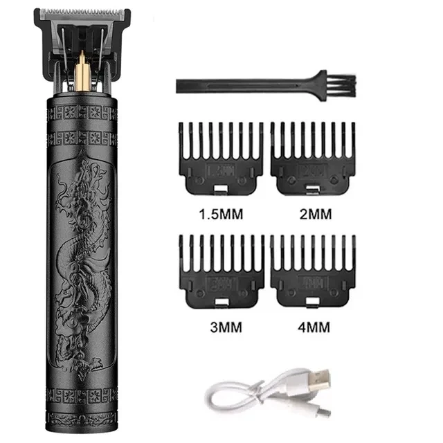 Cortadora de pelo eléctrica Vintage T9, afeitadora recargable para hombre, cortadora para peluquero, nueva: Rojo