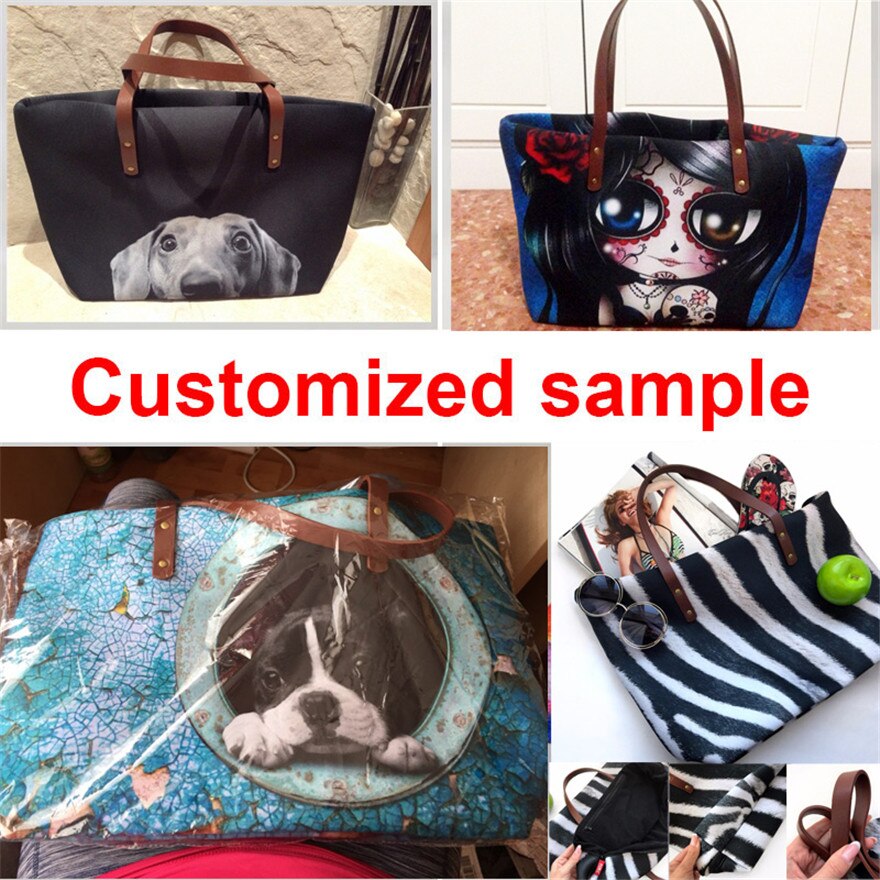 Twoheartsgirl oceaan dolfijn print handtas set portemonnee voor vrouwen neopreen dames handtassen met handgreep casual dames handtassen