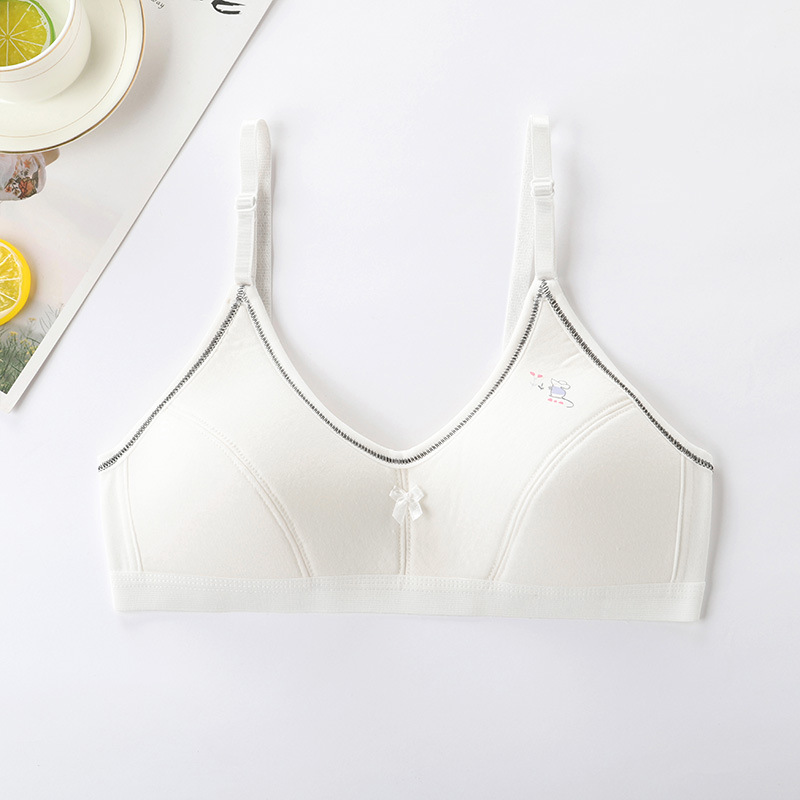 Children's development period cotton underwear tube top telescopic buckle adjustment wrapped chest student small vest: black