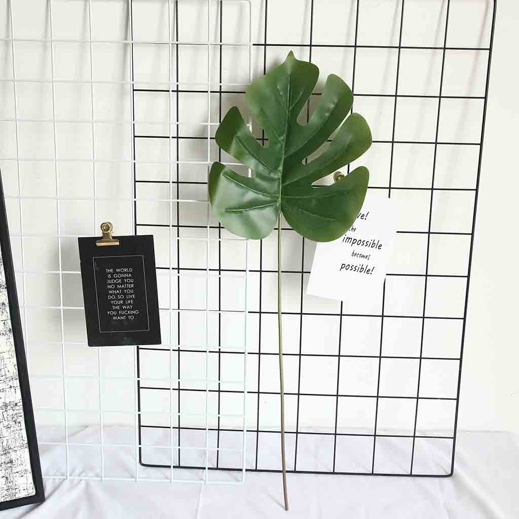 Kunstplanten Groene Palm Fern Turtle Leaf Plant Boom Nep Bloem Tak Groene Bruiloft Woondecoratie: A