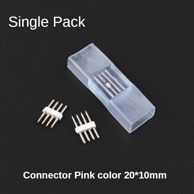 Aquarium fish tank color fluorescent lamp with 220V sump DIY fish tank lamp with LED waterproof light bar 1 meter: For Pink Connector