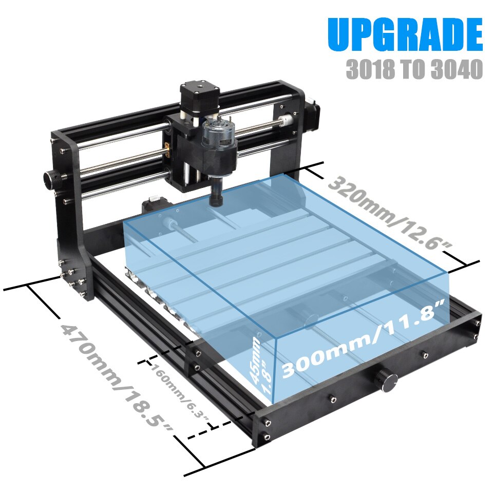Daedalus CNC 3018 Extension Kit Upgrade Kit 3018 to 3040 Countertop Accessories Compatible with 3018 Pro Max Engraving Machine
