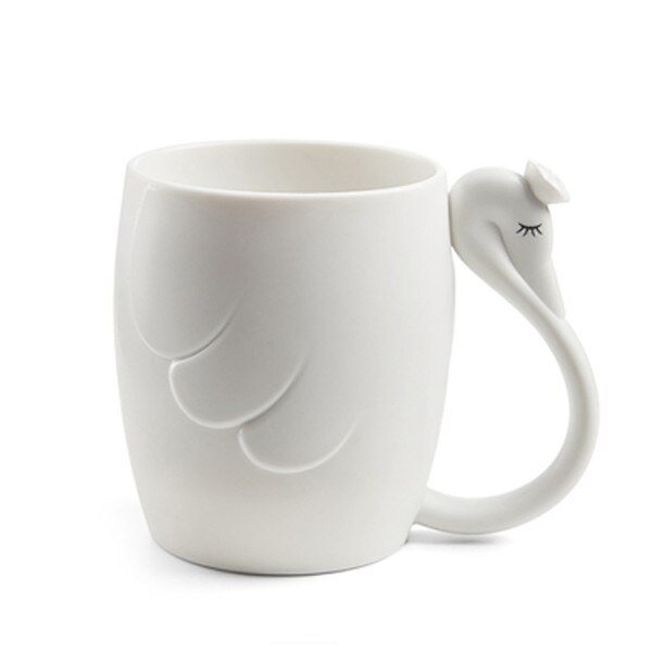 Oyourlife Leuke Cartoon Zwaan Tandenborstel Cup Milieuvriendelijke Tandenborstel Cup Kids Koppels Tandenborstel Mok Badkamer Accessoires: WHITE