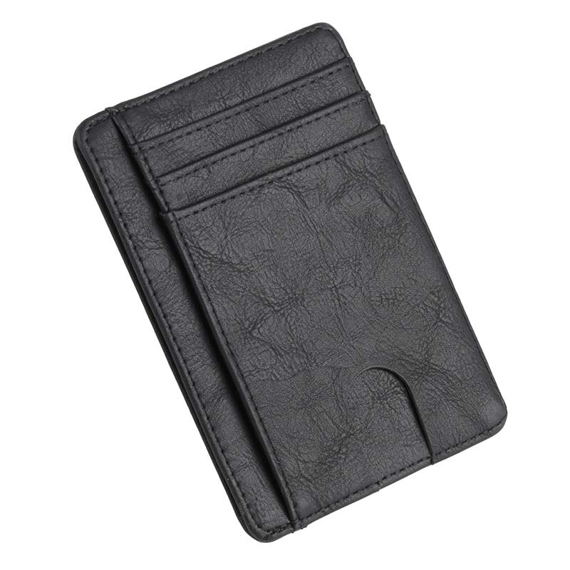 Rfid Men Women Small Bank Travel Leather Business Card Case Slim Lightweight Front Packet Wallet: B