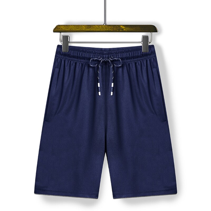 Zomer heren sport hardloopshorts joggen fitness raceshorts voetbal training atletiekshorts atletiekshorts: Marine / Xxl