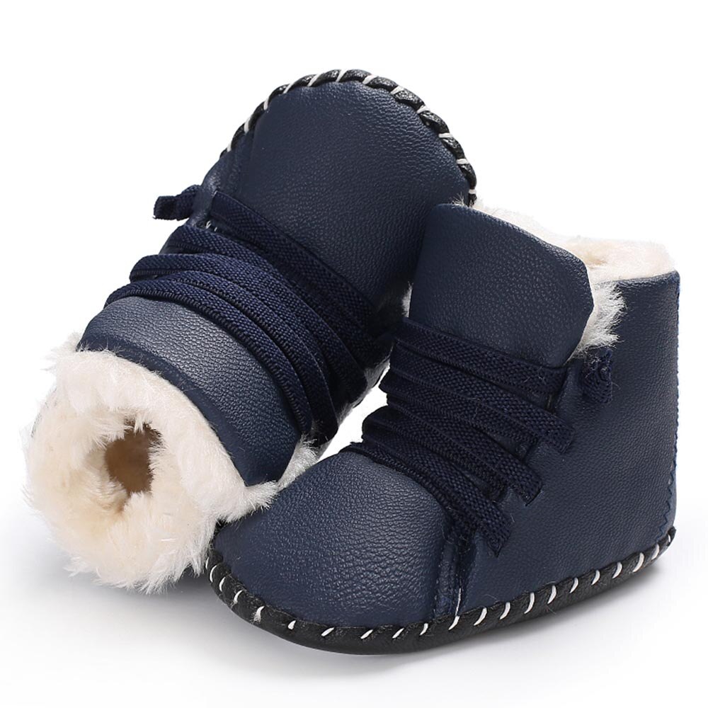 Del bambino Della Ragazza del Ragazzo Stivali Da Neve Mezzo Inverno Stivali Ragazza Del bambino Del Cotone Stivali Caldi di Spessore infantile Del Capretto Nuovi Pattini Inferiori Molli carino 0-18M: Grigio scuro / 12