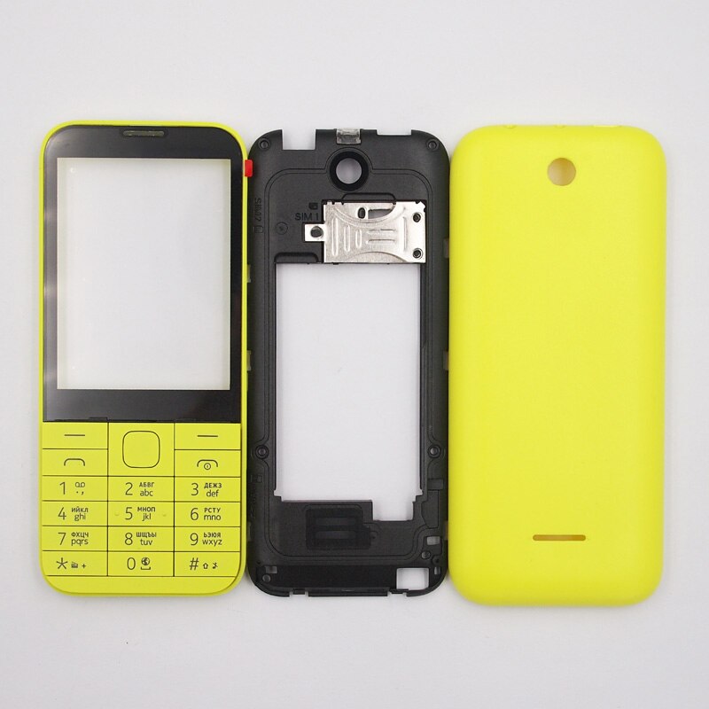 BaanSam Colorful Housing Case For Nokia 225 N225 With Russian Keyboard: YELLOW