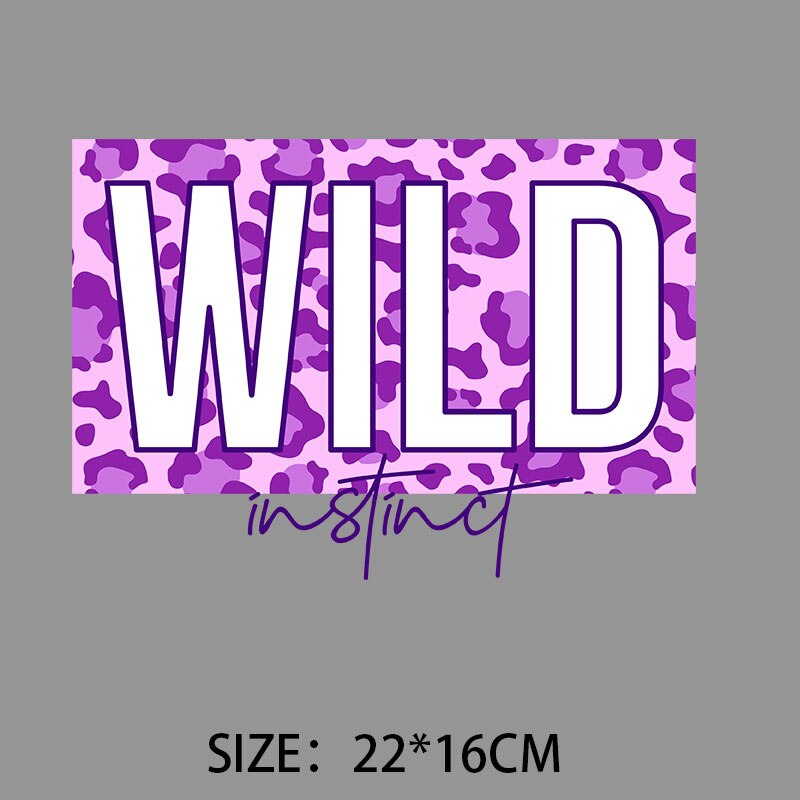 Leopard prints Stickers on Clothes Iron-on Transfers Patches for Kids Clothing Jacket Thermal Transfers Decals Patch: KK571-2