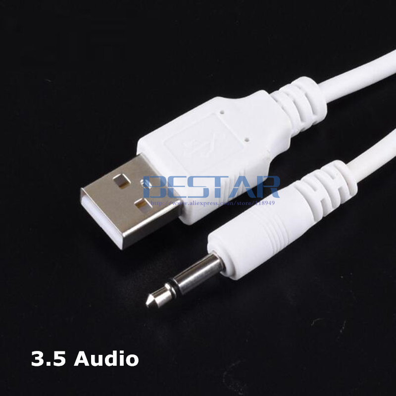 1 m USB Jack Aux 3.5mm Mono Audio kabel USB 3.5mm jack 3.5 USB 2.0 naar DC3.5mm 2A opladen power kabel 3FT