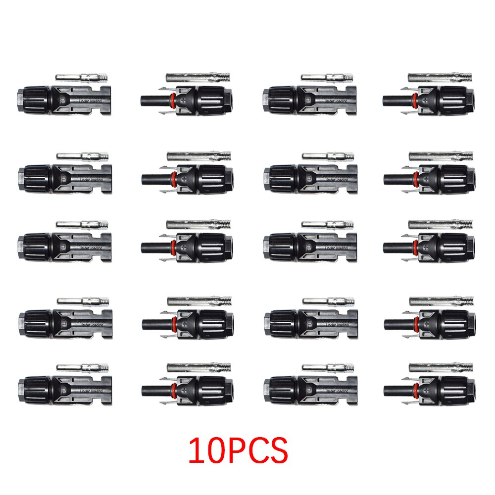 10 Pairs Solar Connector Male and Female Solar Panel Connector for Solar Cable Suitable Cable Cross Sections 2.5mm2~6.0mm2 IP67: 10Pairs