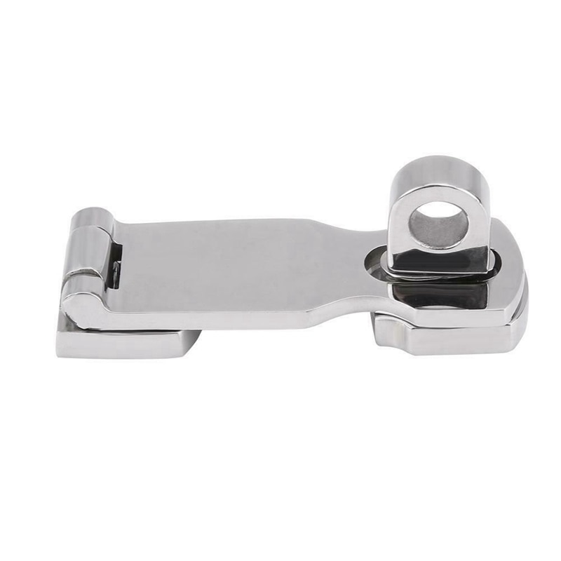 Stainless Steel Heavy-Duty Door Hook with Rotating Padlock Hole Bracket Stainless Steel Buckle Casting