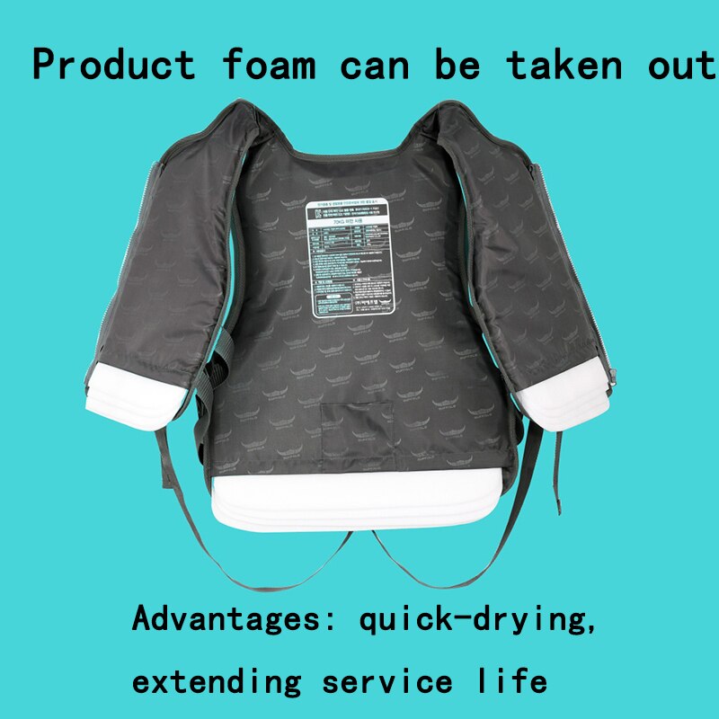 Owlwin Tiener Zwemvest Reddingsvest Mannen Vrouwen 20-85Kg Mint Groen Zwart Dubbelzijdig Lamineren Epe Schuim in Vest Kan Verwijderbare