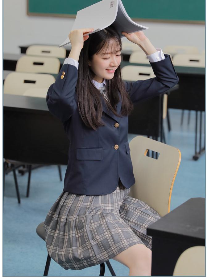 Uniformes escolares para estudiantes, ropa de marinero azul marino para niña y mujer, chaqueta japonesa, trajes de estilo británico para estudiantes, abrigo de uniforme JK, novedad