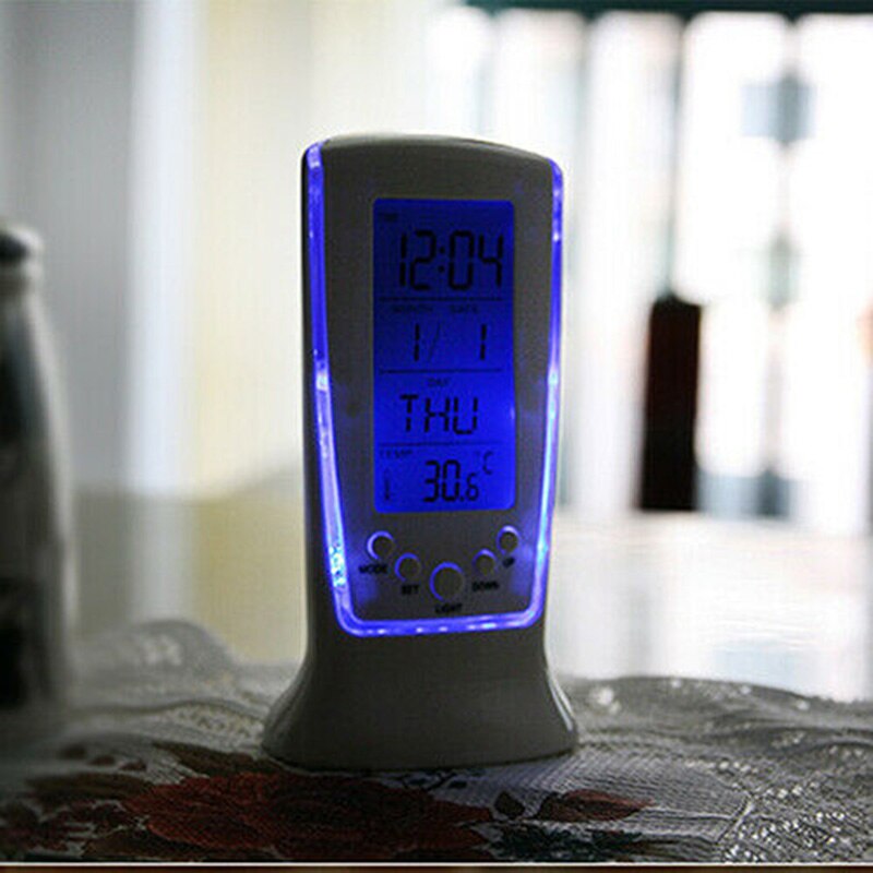 LED Table numérique alarme Snooze horloge veilleuse thermomètre Displayer PUO88