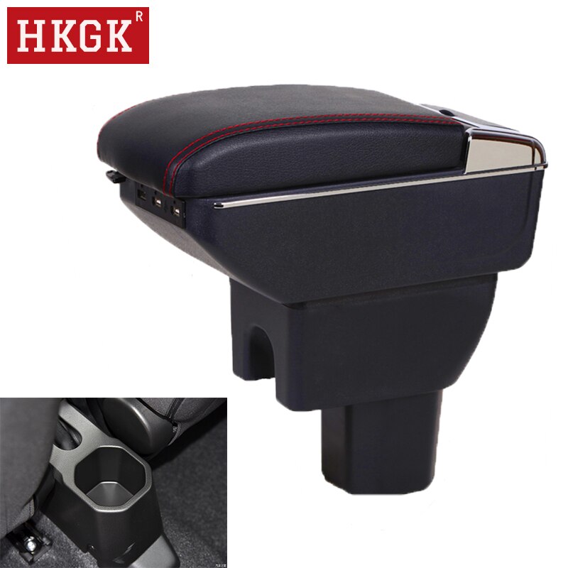 Armrest box For Suzuki Ignis Arm Rest Dual Layer Rotatable central Store content box ashtray USB Charging Car accessories