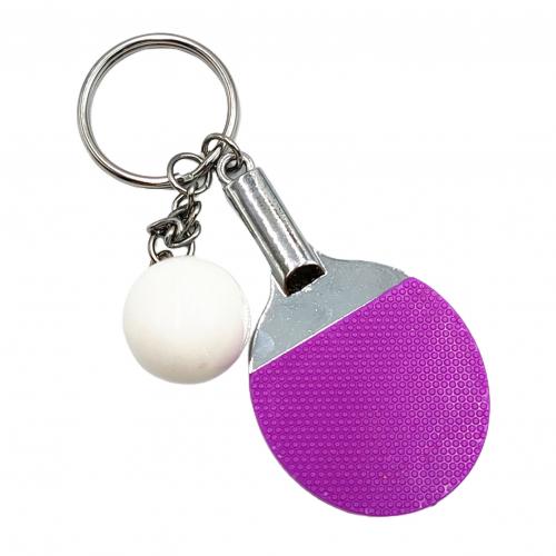 2 Stuks Sport Ping Pong Tafeltennis Bal Badminton Bowling Bal Sleutelhanger Sleutelhanger Sleutelhanger Sleutelhanger Souvenir: Purple