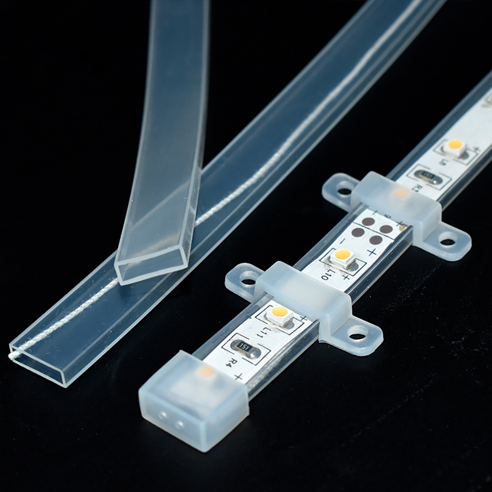 Tube LED en Silicone Transparent/blanc laiteux/noir, 8/10/12mm, housse de Protection Flexible et étanche pour bande lumineuse WS2812B WS2811