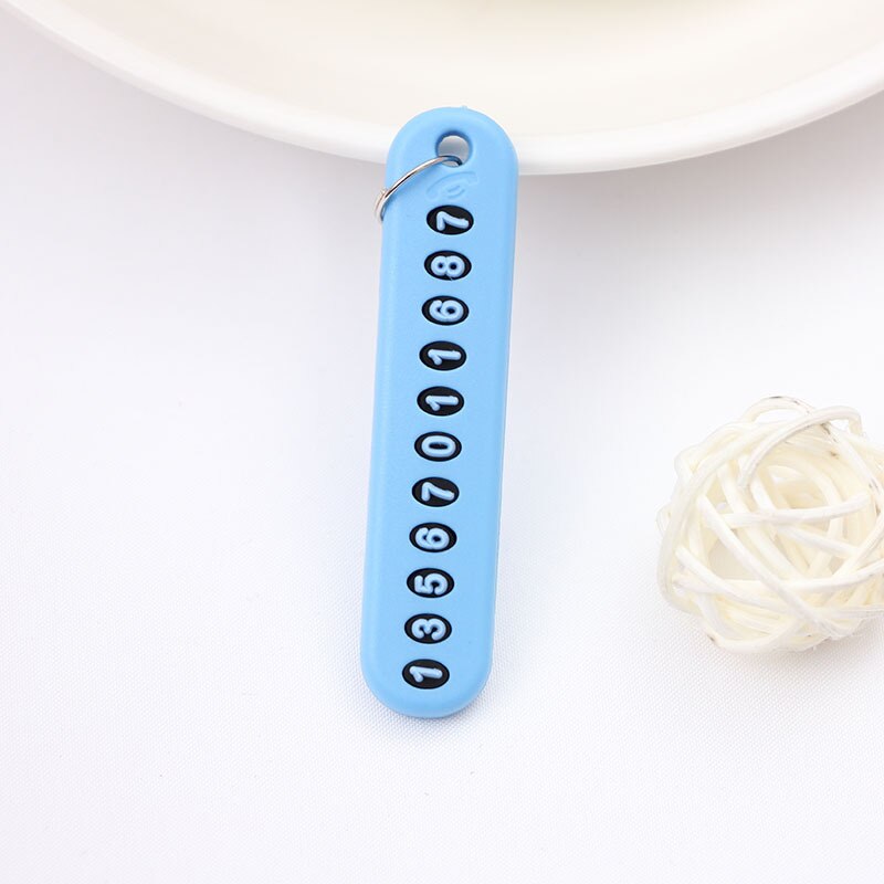 Porte-clés Anti-perte de plaque d'immatriculation de téléphone, pendentif de voiture, carte de numéro de téléphone de véhicule, accessoires d'intérieur de voiture