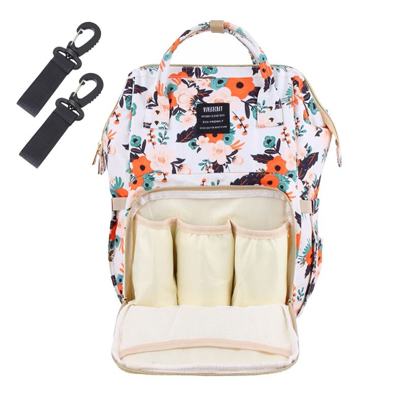 Lequeen Baby Diaper Bag Backpack Baby Organizer Bags for Mom with Hooks Large Stroller Bag for Mommy Baby Changing Mummy Bag: Light Grey