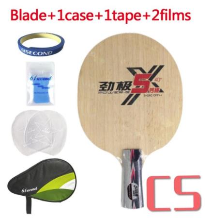 DHS POWER-G 5X PG 5 X Table Tennis Blade Arylate Carbon ALC Racket Ping Pong Bat Paddle: CS with HM case