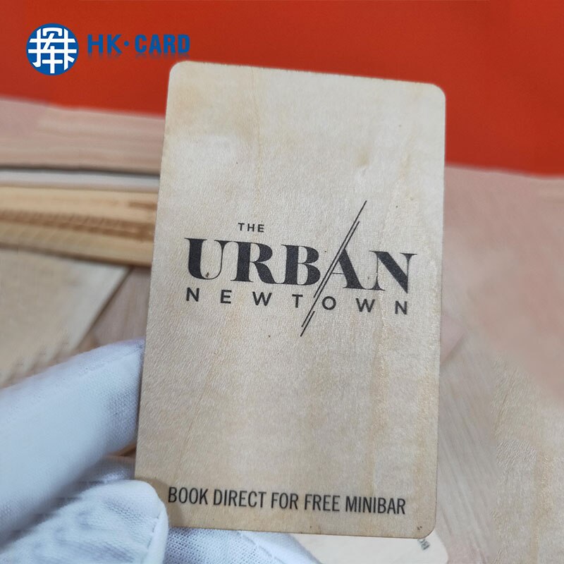 Programmable bamboo wood business Cards RFID ISO14443A Smart NTAG213/216 NFC wooden hotel key card