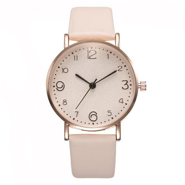 Top Stijl Luxe Vrouwen Lederen Band Analoge Quartz Horloge Gouden Dameshorloge Vrouwen Jurk Reloj Mujer Zwarte Klok: White