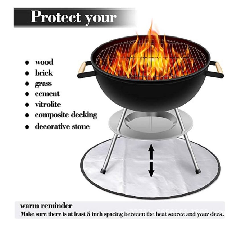 Feuer Grube matt dauerhaft Schutzhülle Glut Pad Feuerfeste Decke BBQ Boden matt Hemmende Schutz Wiederverwendbare Feuer Grube matt Ich bin Freien