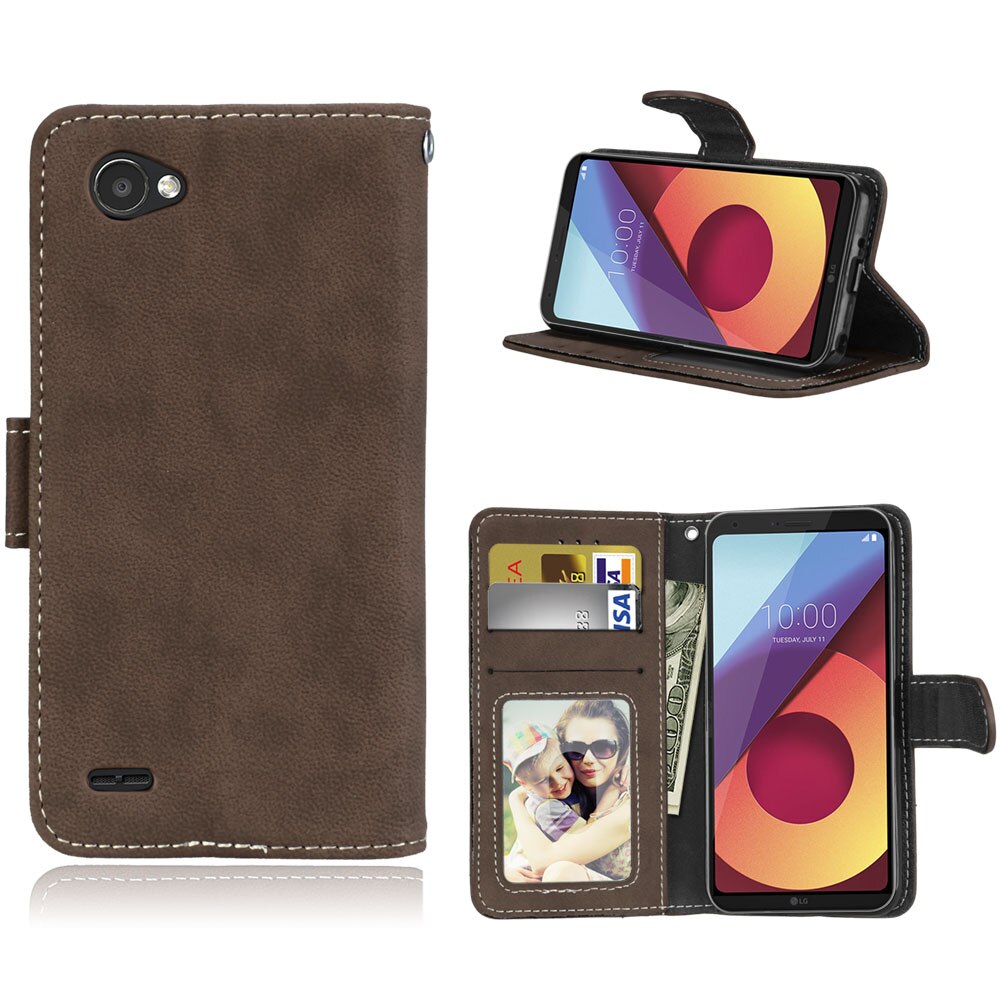 Étui à rabat en cuir pour LG Q6 Alpha, housse de protection pour LG Q6 Alpha Q6a Q6 a M700: Brown