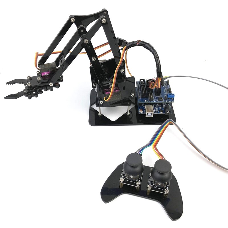 4DOF manipulador para Arduino brazo robótico Control remoto Mg90S Arduino Robot Arm Kit de aprendizaje montaje Robot programación Arduino: Default Title