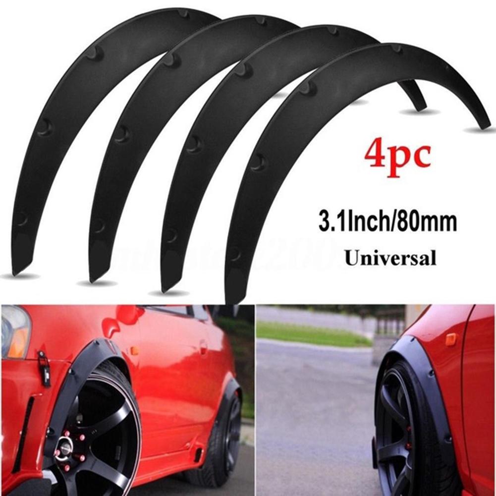 4Pcs/Set Car Fender Flares Universal Flexible Car SUV Off-road Fender Flare Wheel Arch Protector