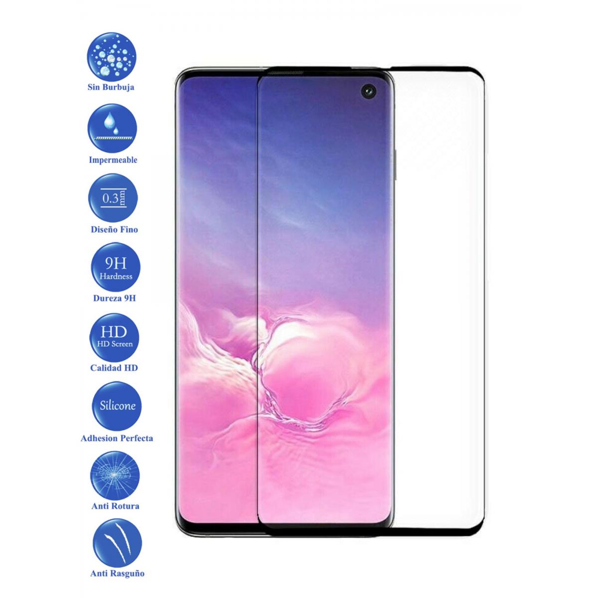 Screen Protector Voor Galaxy S10 Zwart Volledige Gebogen 3D Gehard Glas