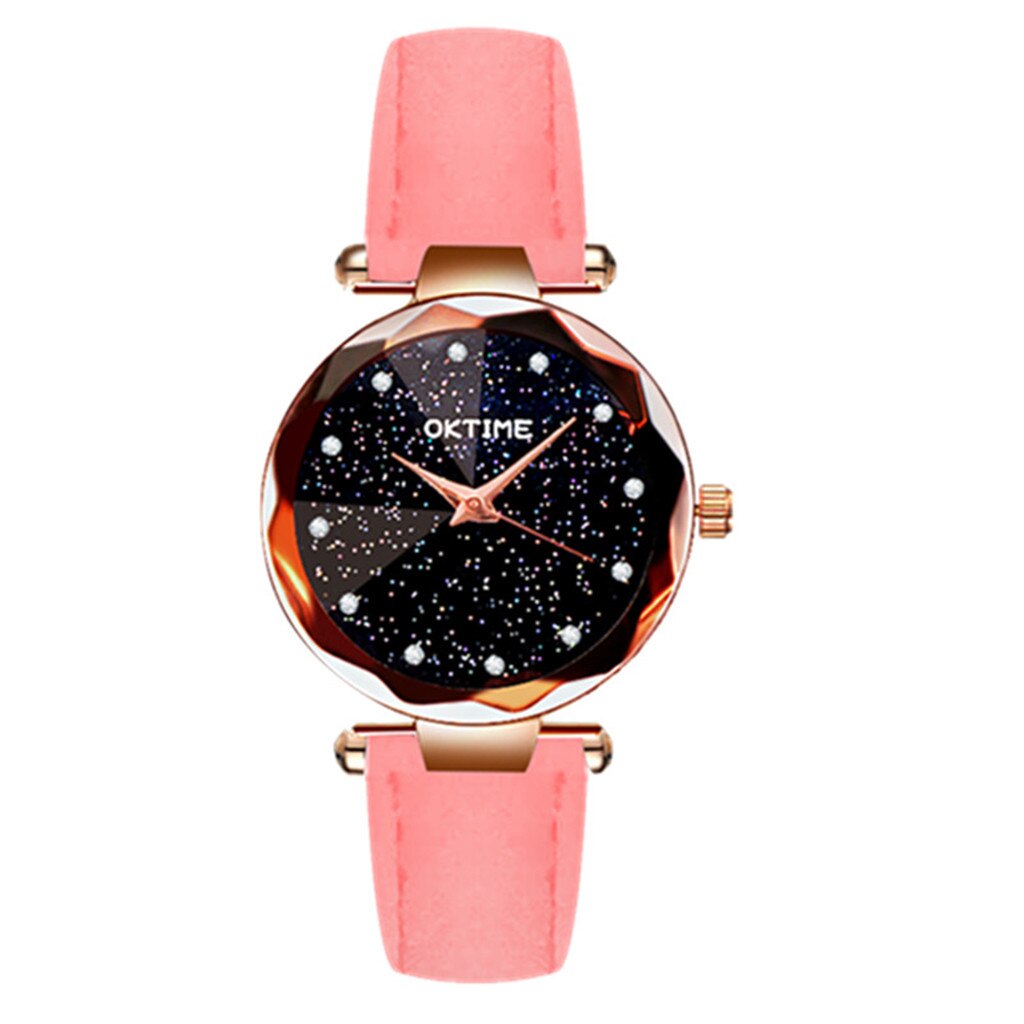 Women Starry Sky Wrist Watch Ladies Alloy Steel Belt Sand Sand Quartz Wrist Watch Female Modelse Dress Gfit Montre Femme 2020Jan: PK