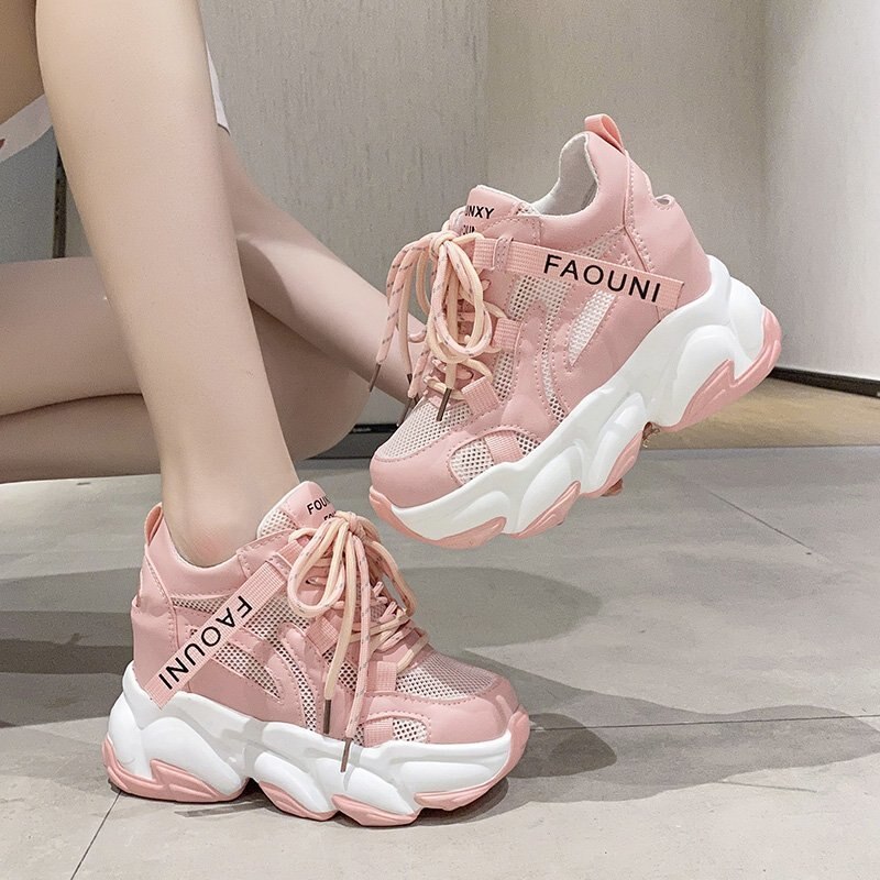 Hoge Platform Vrouwen Sneakers Lente Dikke Zool Casual Schoenen Herfst Ademend Mesh Wandelen Chunky Schoenen Vrouw Zapatos Mujer
