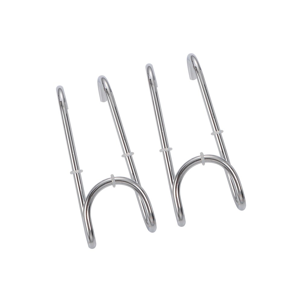 2pcs/set Stainless Steel Shower Hooks Glass Door Shower Hook Lightweight Hooks Bath Shower Bathroom Screen Towel Hanger: B