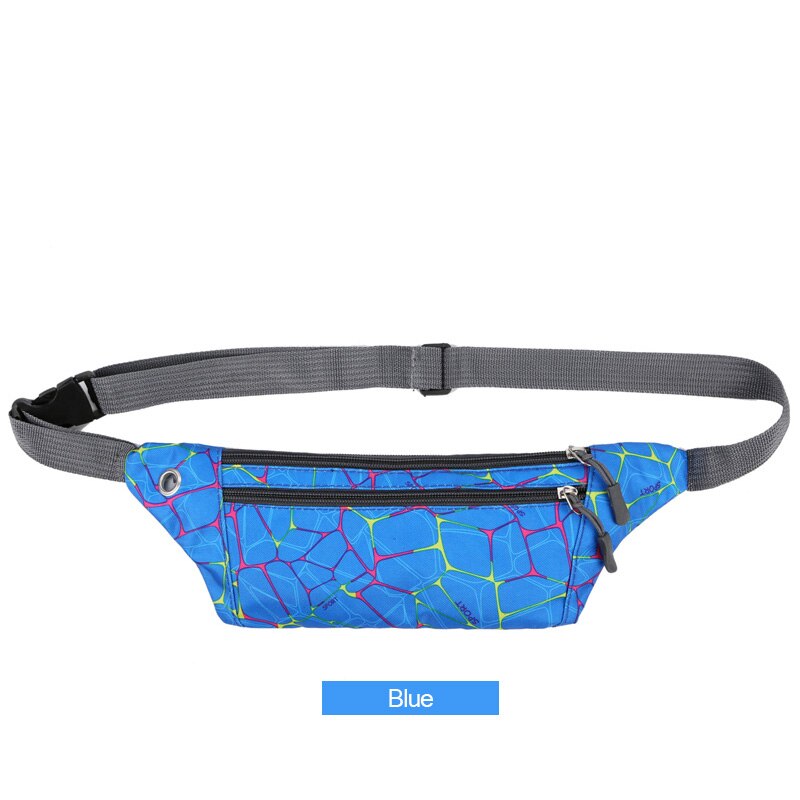 AIREEBAY Unisex WaistBag Outdoor Mode Fanny Pack Multifunctionele Anti-diefstal Rits Tassen voor Vrouwen Sport Running Tassen: 4153blue