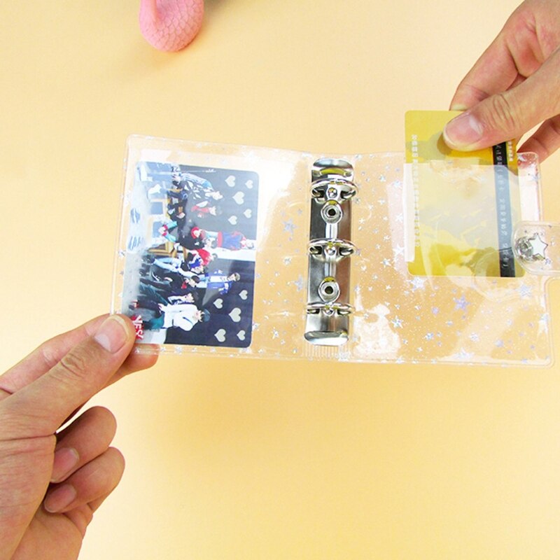 Transparent PVC 3 Hole Loose Leaf Binder Notebook Notepad Cover