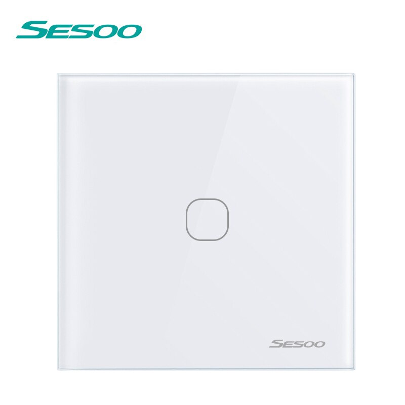 SESOO Remote Control Switch 1 Gang 1 Way RF433 Smart Sensor Switch Waterproof Wireless Touch Switch 220V with Remote Control