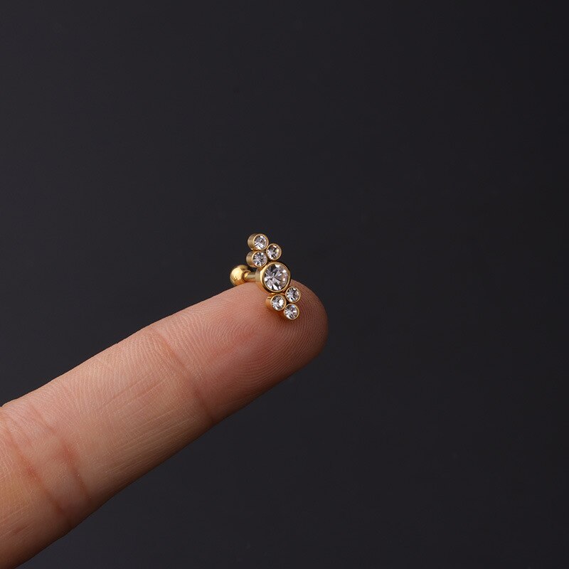 1Piece Korean Mini Size Piercing Stud Earrings for Women Trend Jewelry 16G Stainless Steel Earrings for Girls Ear Cuff