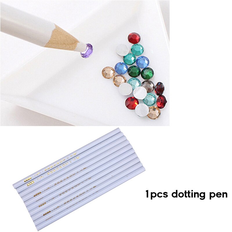 1 Pack Lichtgevende Kristallen Gemengde Size SS6-SS20 Nail Art Rhinestone Decoraties 3D Glitter Diamond Jewelly Glow In The Dark Ornamenten: 1pcs dotting pen