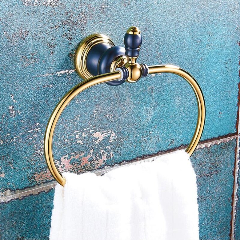 Ovale Handdoek Ringen Chroom Metalen Handdoek Bars Holder Handdoek Hangers Opslag Wandmontage Badkamer Accessoires Badhanddoek Rekken