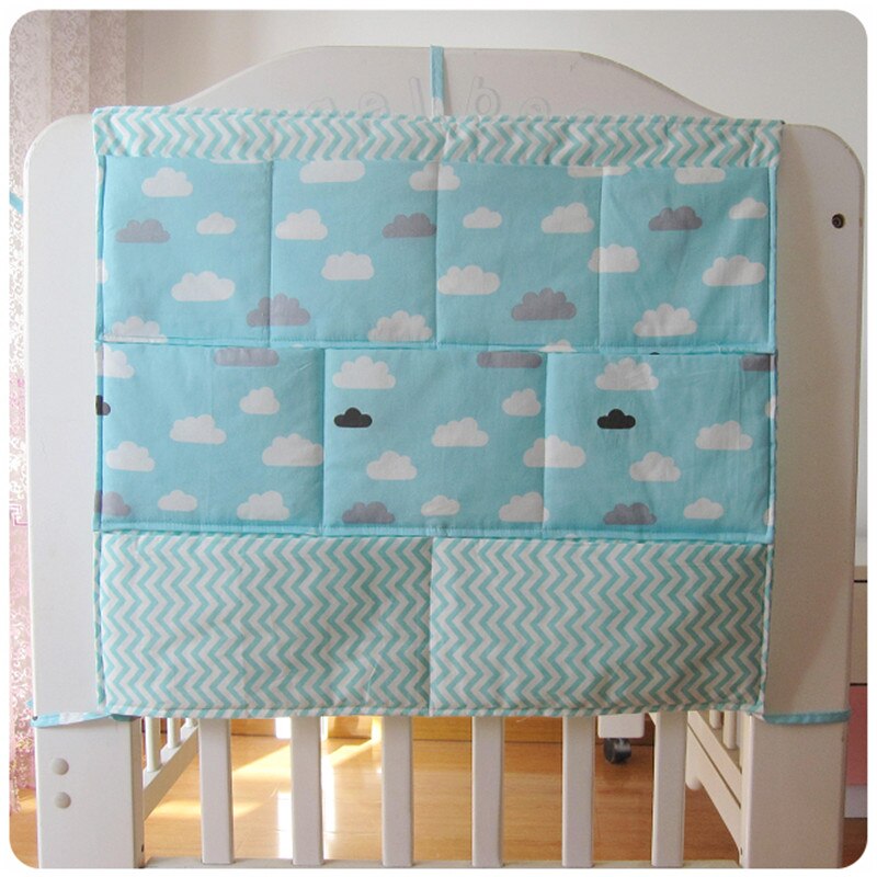 Star Baby Cot Bed Nursery Hanging Storage Bag Crib Organizer Storage Bag 60*50cm Toy Diaper Pocket for Crib Bedding Set: NO17