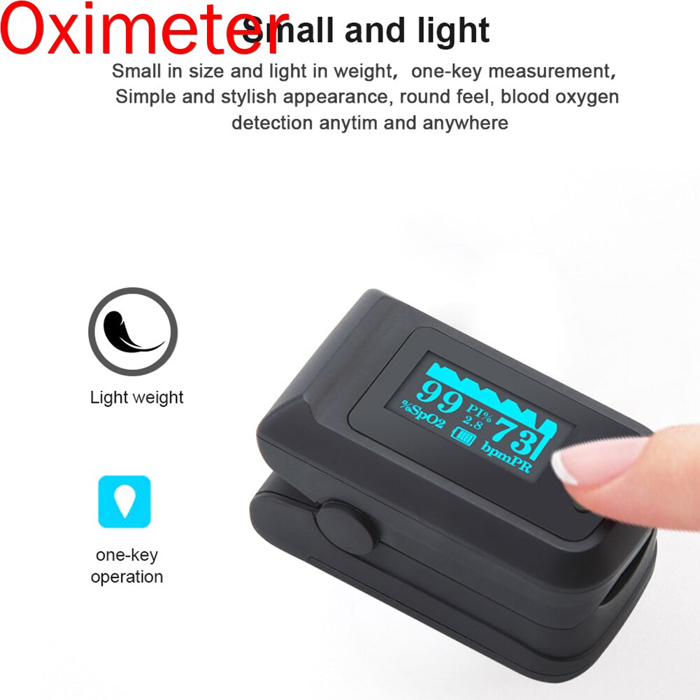 Portable Fingertip Pulse Oximeter Digital Finger Pulse Oxygen Saturation Monitor OLED Pulsioximetro SPO2 Blood Heart Rate Meter