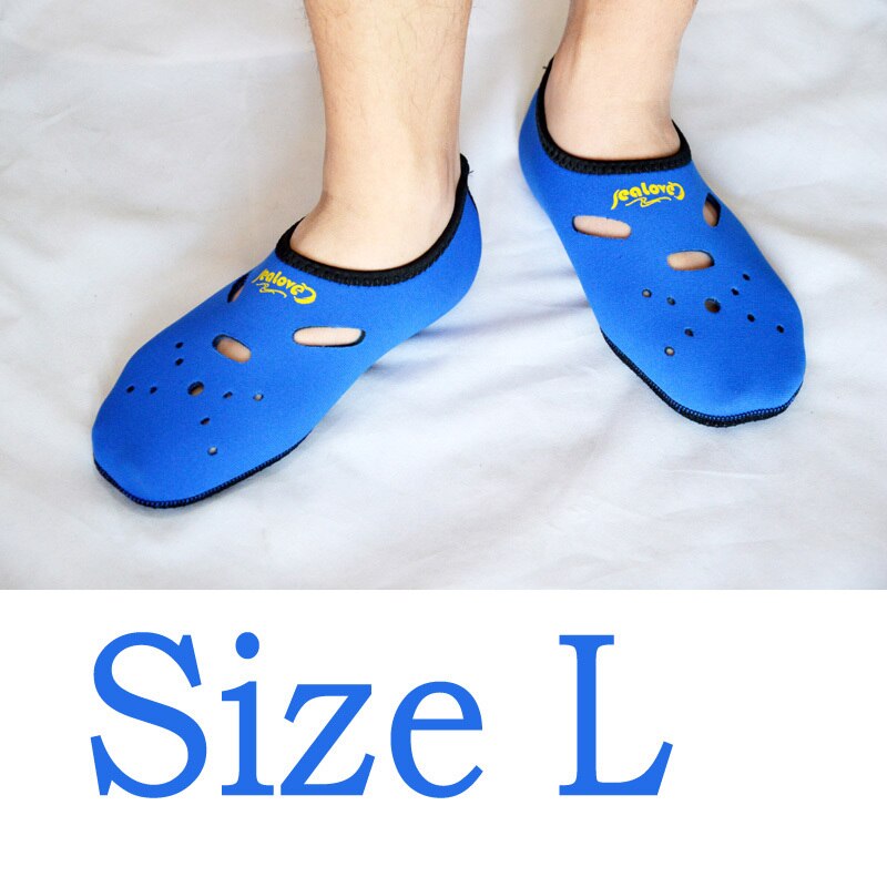 Calcetines de buceo de neopreno antideslizantes calcetín de playa natación surf neopreno para adultos: BLUE L